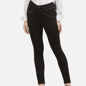 Kenneth Cole Women’s Black Jess Skinny Pants Size 8. Cute zipper details.